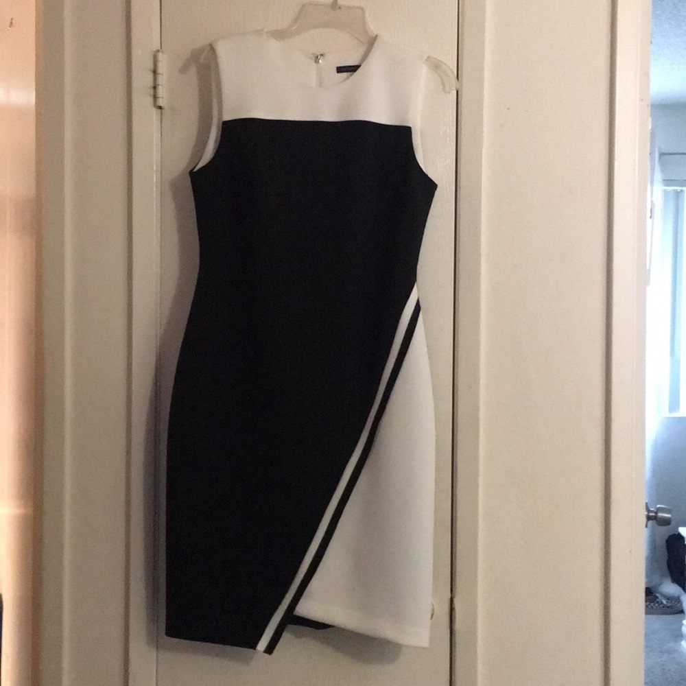 We are selling a black and white dress